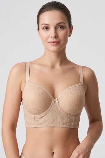 BEST BRA - Best Bra Kadın Bralet Sütyen Balenli Jakarlı Desteksiz C Cup - Ten