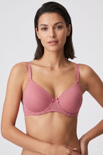 BEST BRA - Best Bra Kadın Sütyen Balensiz Nokta Jakarlı Hafif Destekli - Gülkurusu