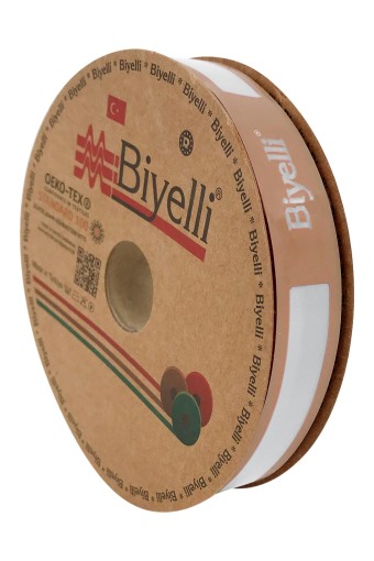 BİYELLİ - Biyelli 20 mm Katlı Verev Biye 25 Mt Pamuk