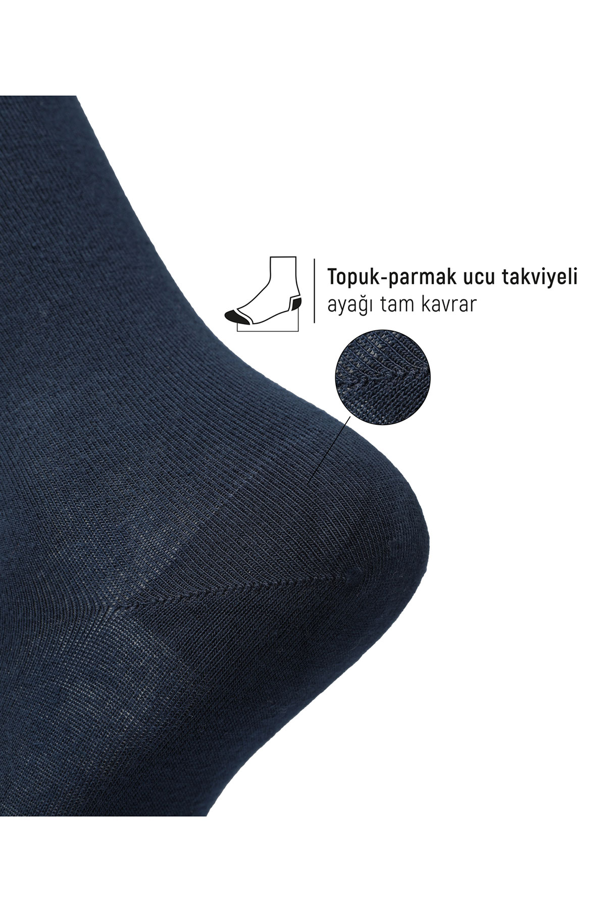 Bolero Erkek Soket Çorap Bambu Lastiksiz Roll Top - Thumbnail