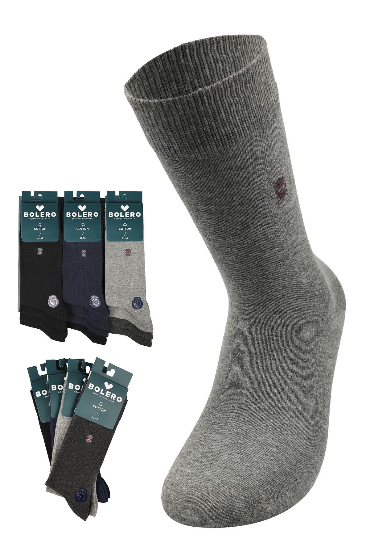 Bolero Erkek Soket Çorap Merdiven Desenli - Thumbnail