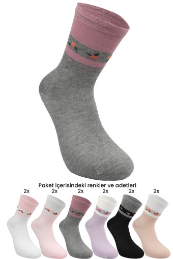 BOLERO - Bolero Kadın Soket Çorap Bambu Çember Desenli