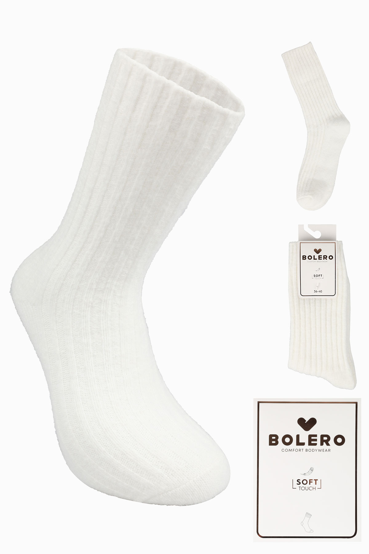 Bolero Kadın Soket Çorap Kaşmir Yün - Thumbnail