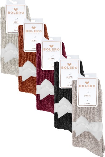 BOLERO - Bolero Kadın Soket Çorap Şonil Desen Kadife (1)