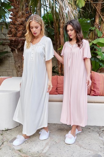 BONE PİJAMA - Bone Kadın Kısa Kol Fantezi Gecelik (1)