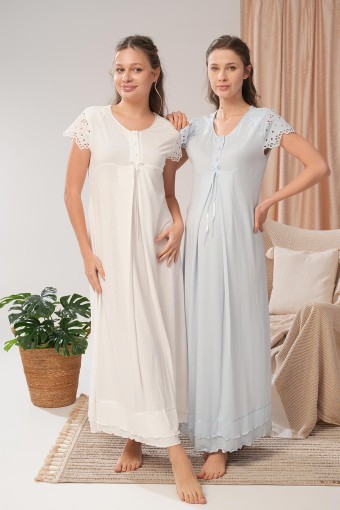 BONE PİJAMA - Bone Kadın Lohusa Gecelik Vual