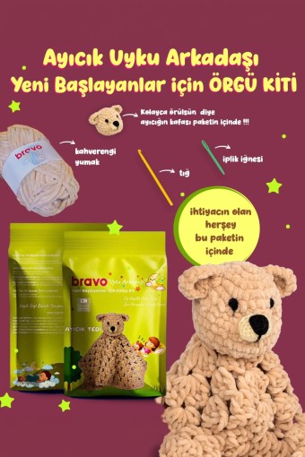 BRAVO - Bravo Easy Kit Ayıcık Örgü Kiti