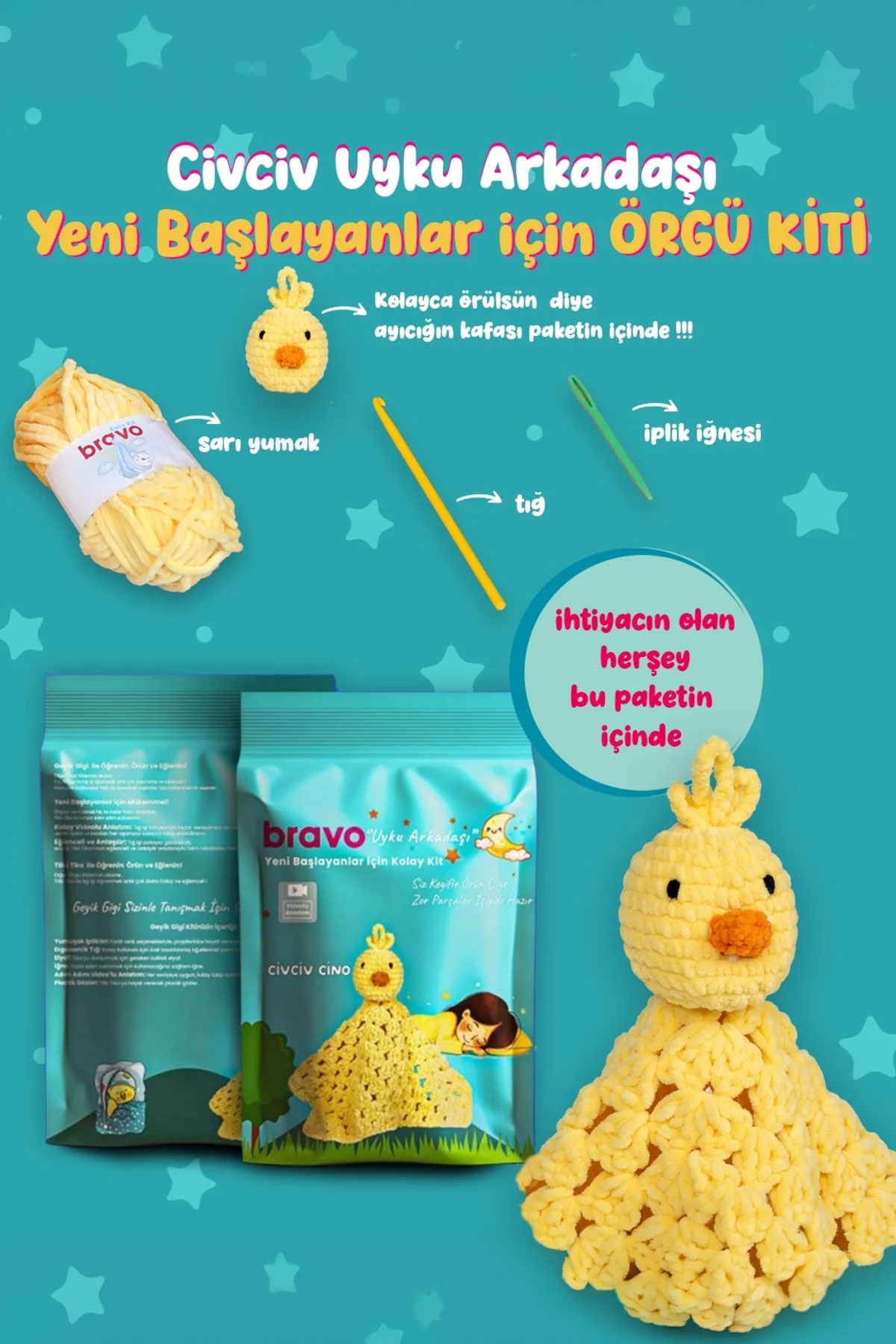Bravo Easy Kit Civciv Örgü Kiti - Thumbnail