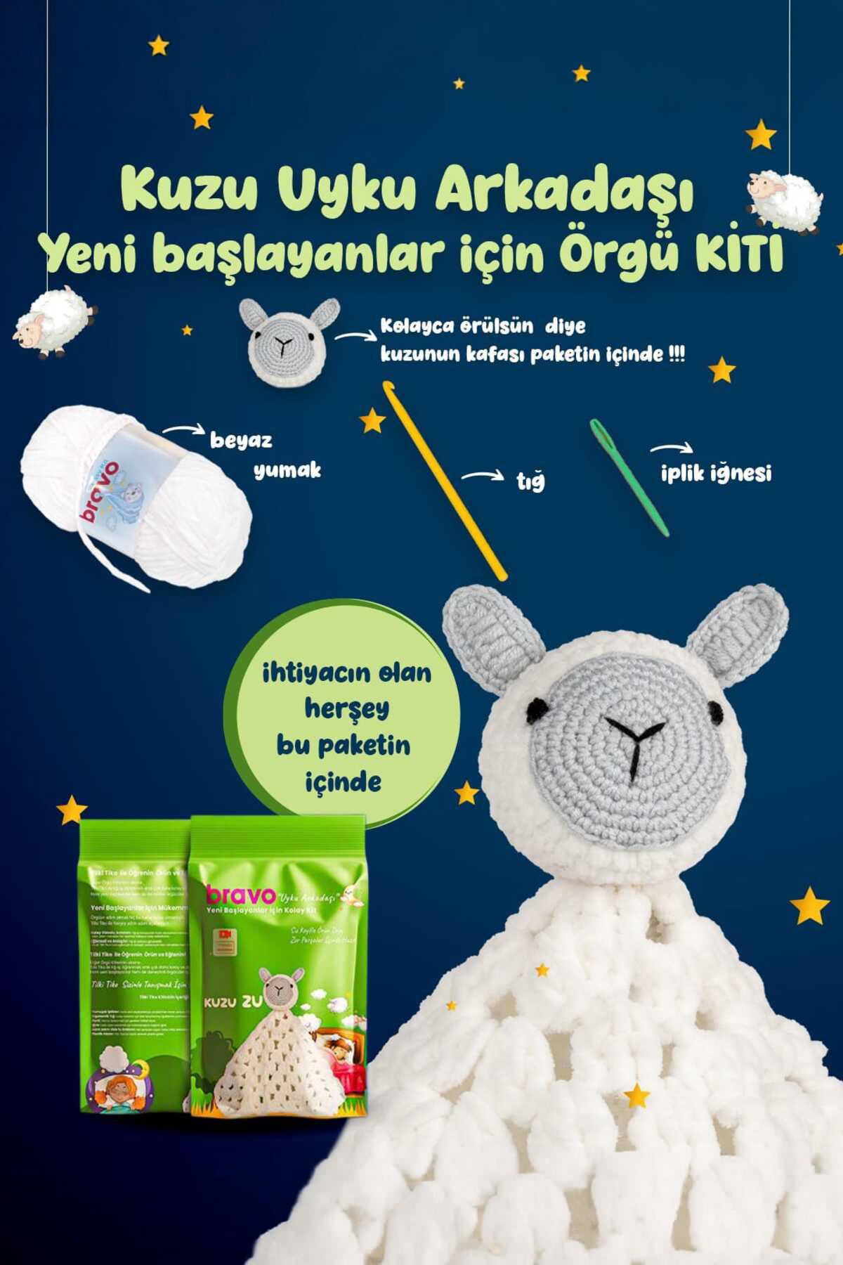Bravo Easy Kit Kuzu Örgü Kiti - Thumbnail