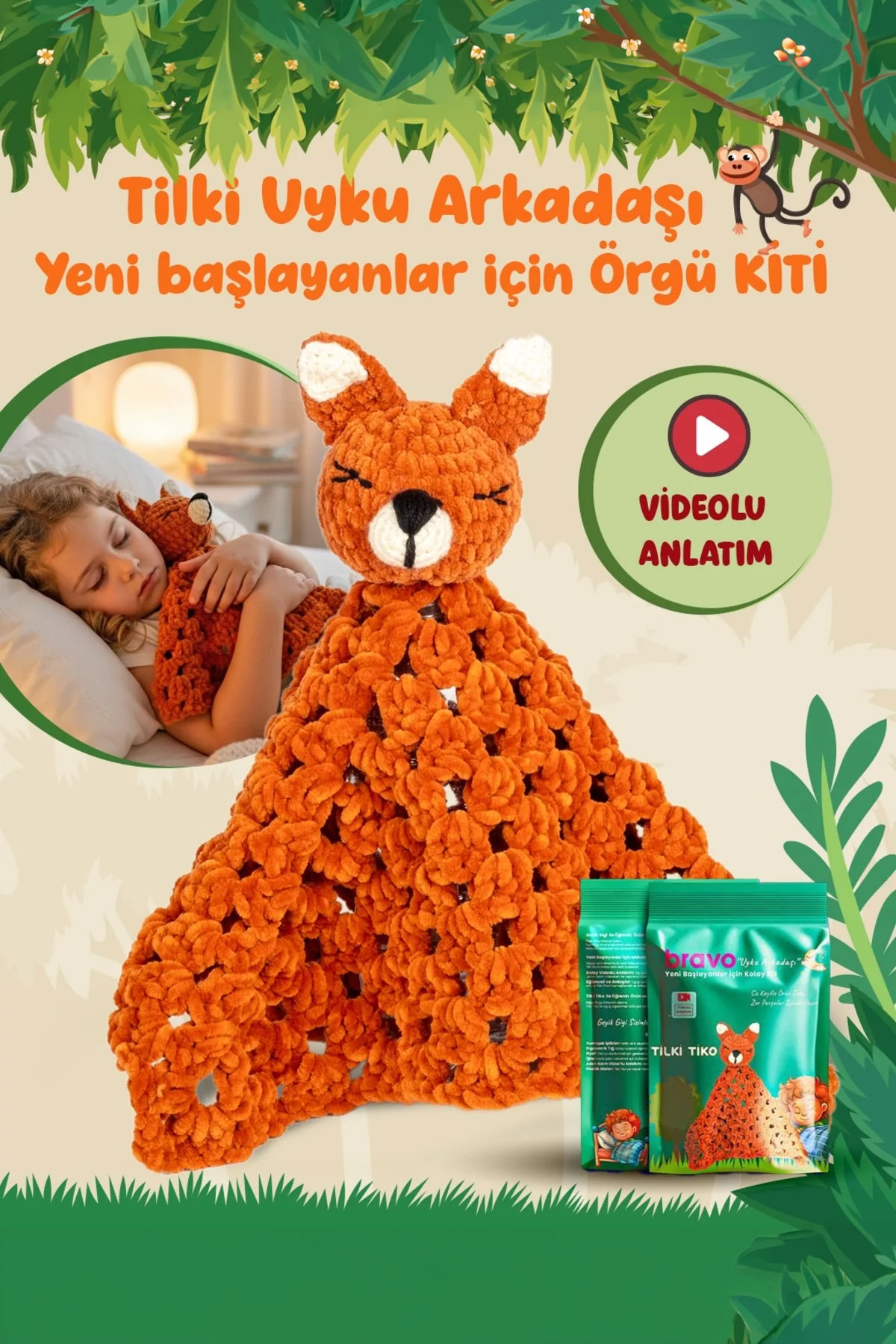 Bravo Easy Kit Tilki Örgü Kiti - Thumbnail