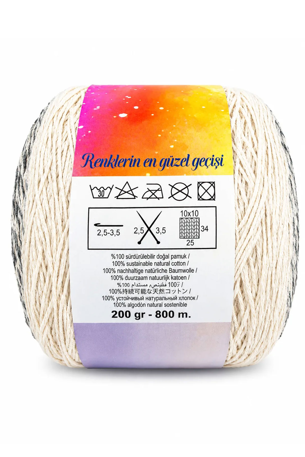 Bravo Rainbow Story El Örgü İpi 200 Gr 800m - Thumbnail
