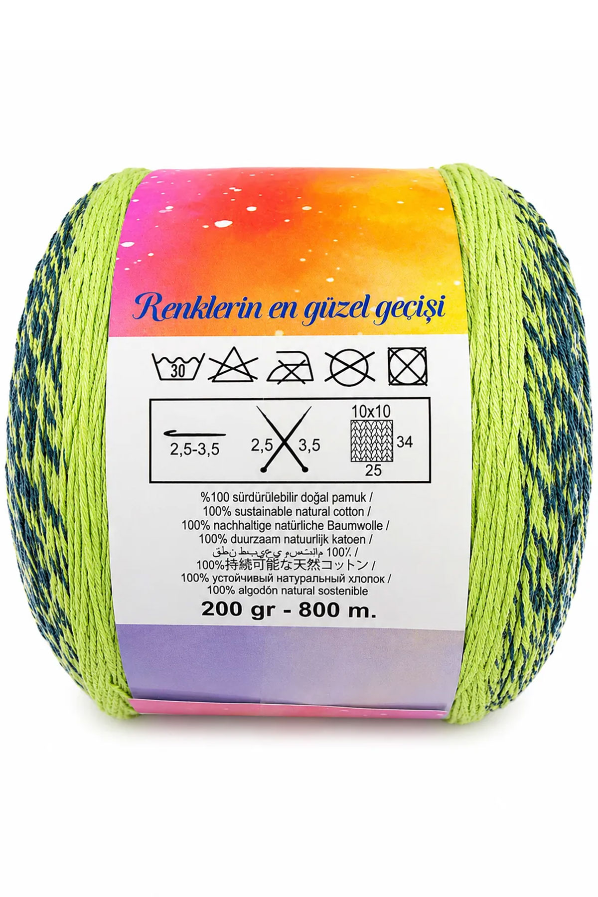 Bravo Rainbow Story El Örgü İpi 200 Gr 800m - Thumbnail