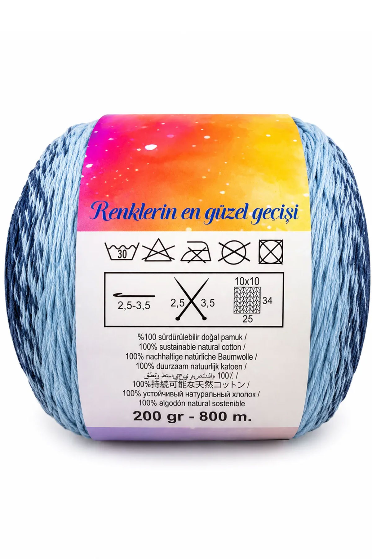 Bravo Rainbow Story El Örgü İpi 200 Gr 800m - Thumbnail