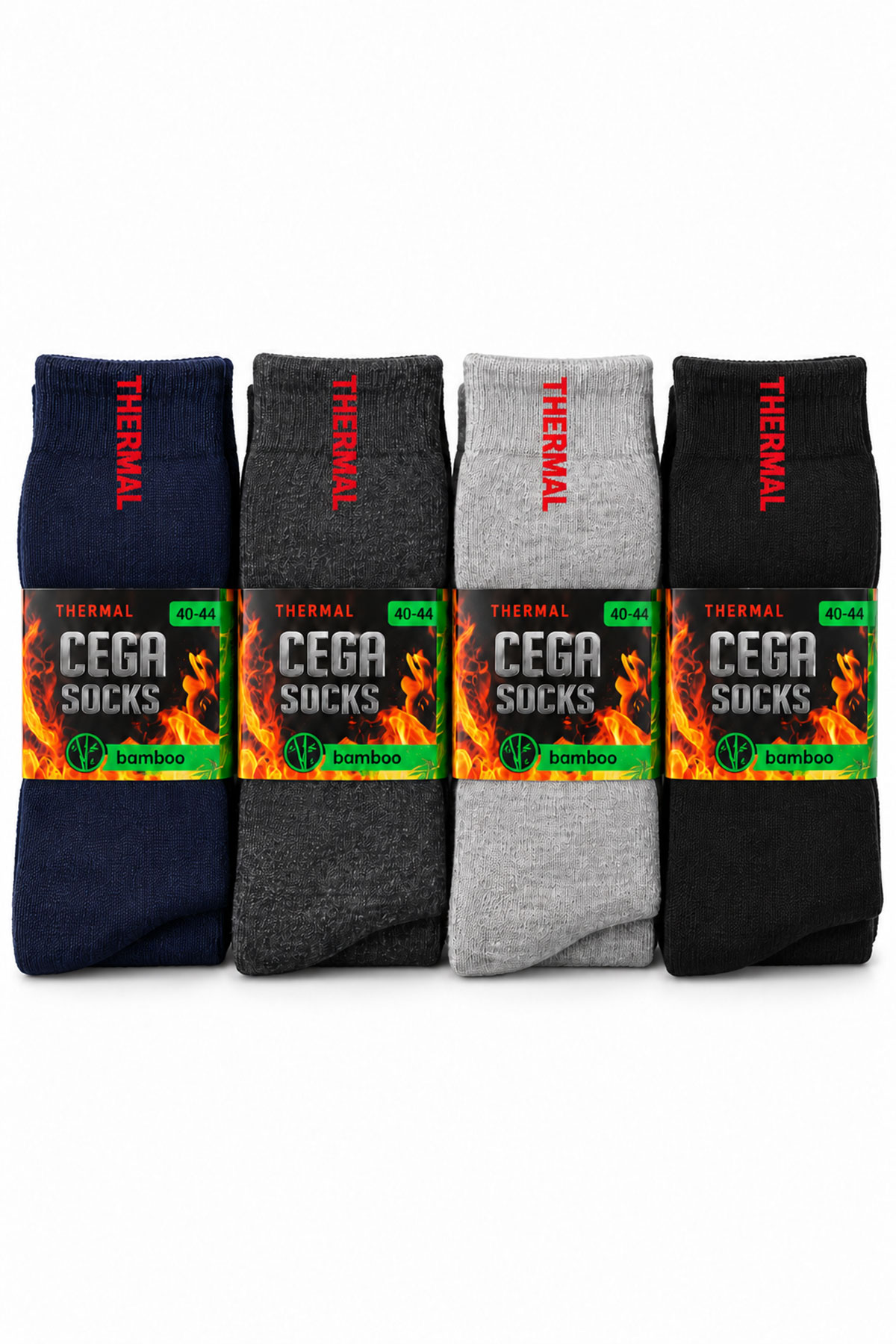 Cega Erkek Soket Çorap Dikişsiz Termal Bambu - Thumbnail