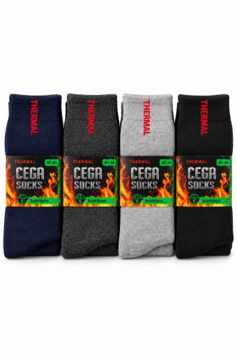 ÇEGA - Cega Erkek Soket Çorap Dikişsiz Termal Bambu