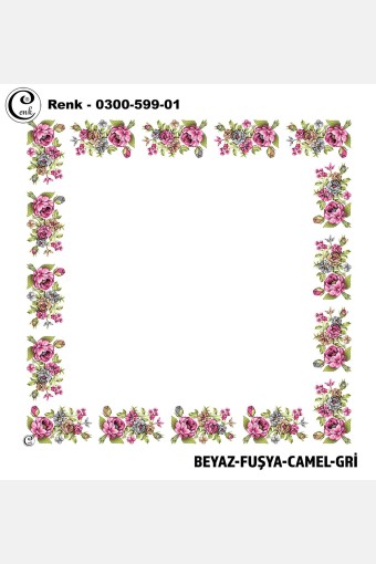 CENK YAZMA - Cenk Kadın İçi Boş Yazma Baskılı İthal Desen 599 100x100cm