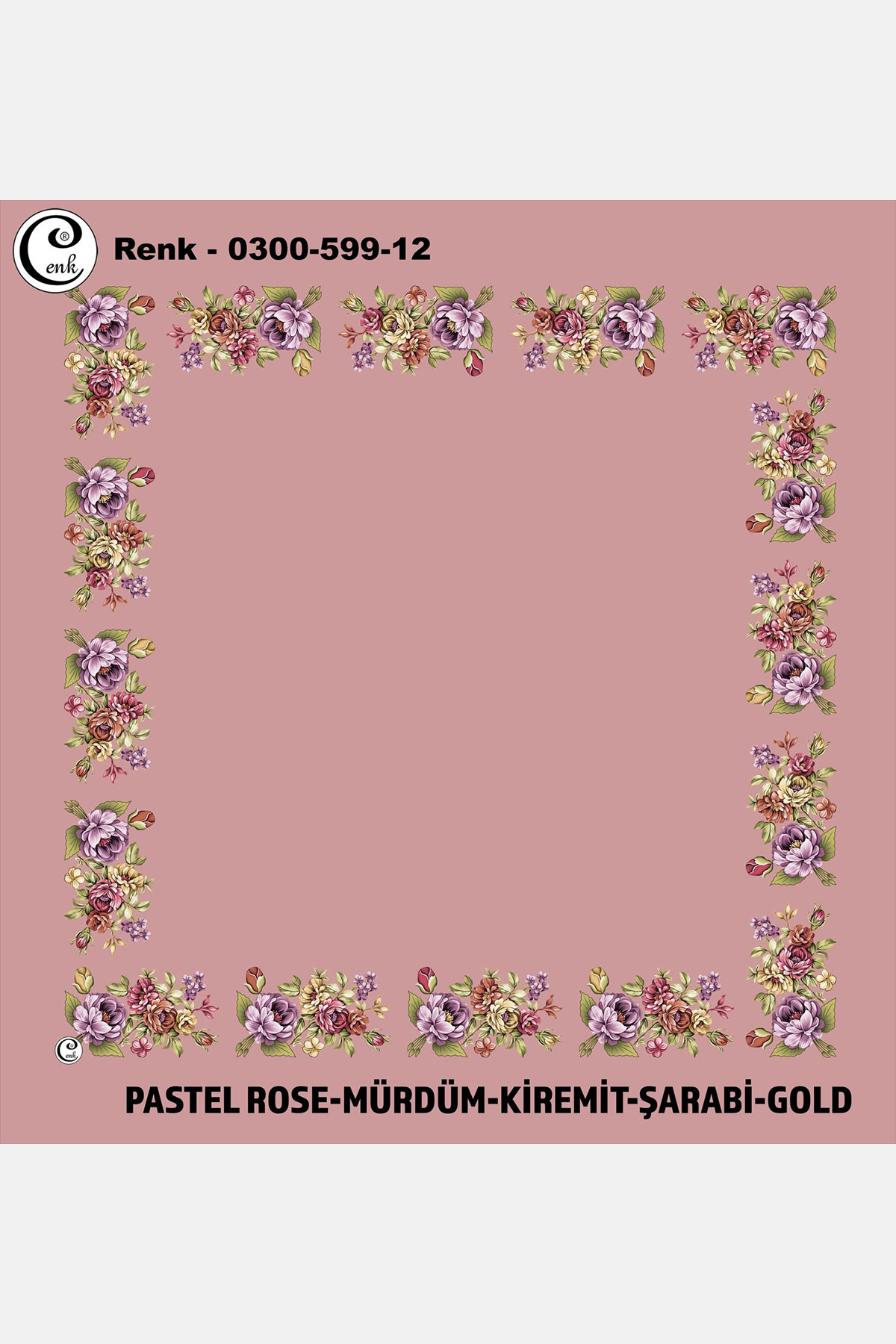 Cenk Kadın İçi Boş Yazma Baskılı İthal Desen 599 100x100cm - Thumbnail