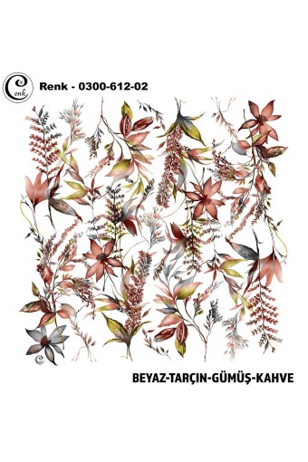 CENK YAZMA - Cenk Kadın Yazma Baskılı İthal Desen 612 100x100cm (1)