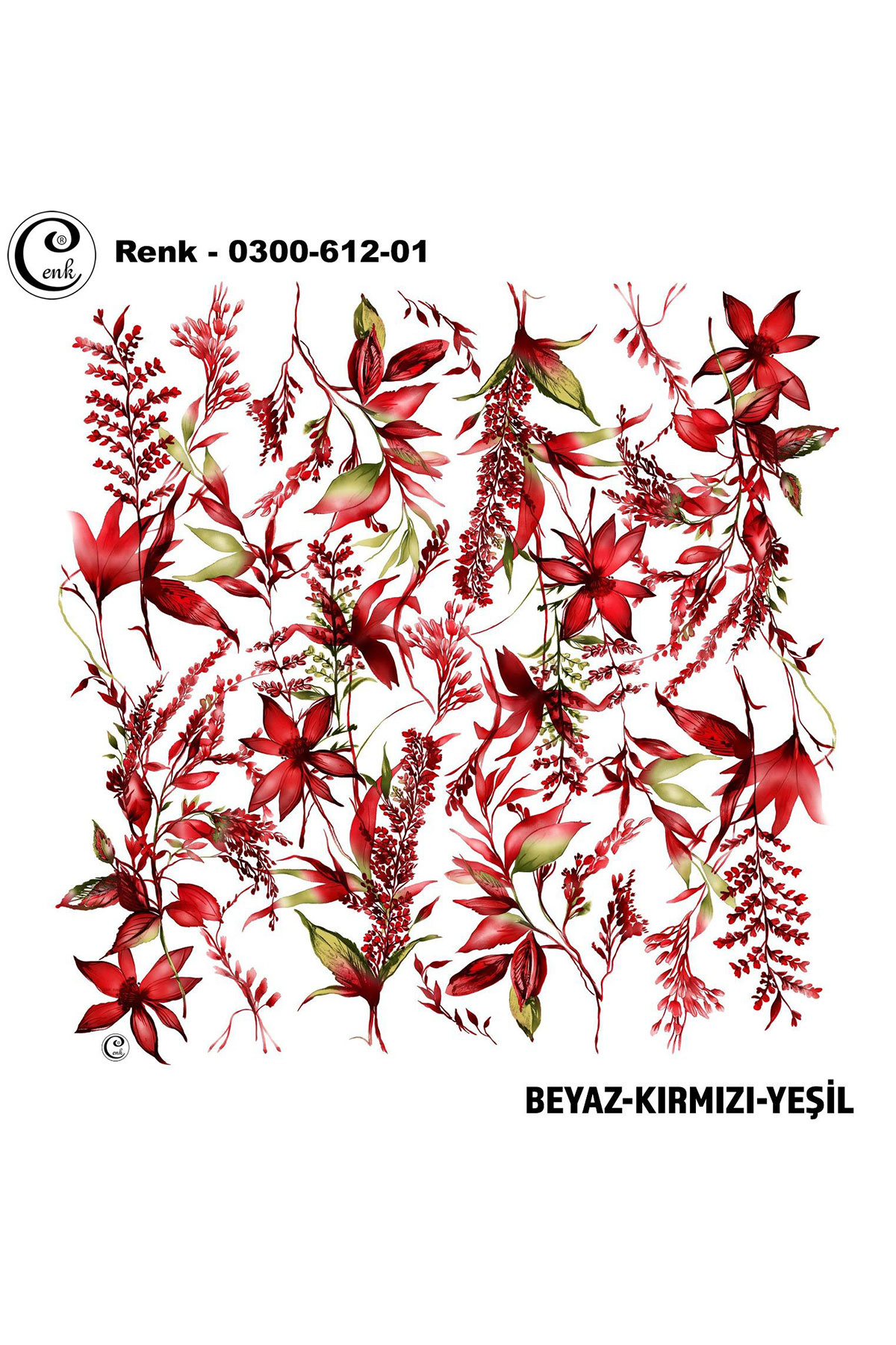 Cenk Kadın Yazma Baskılı İthal Desen 612 100x100cm - Thumbnail
