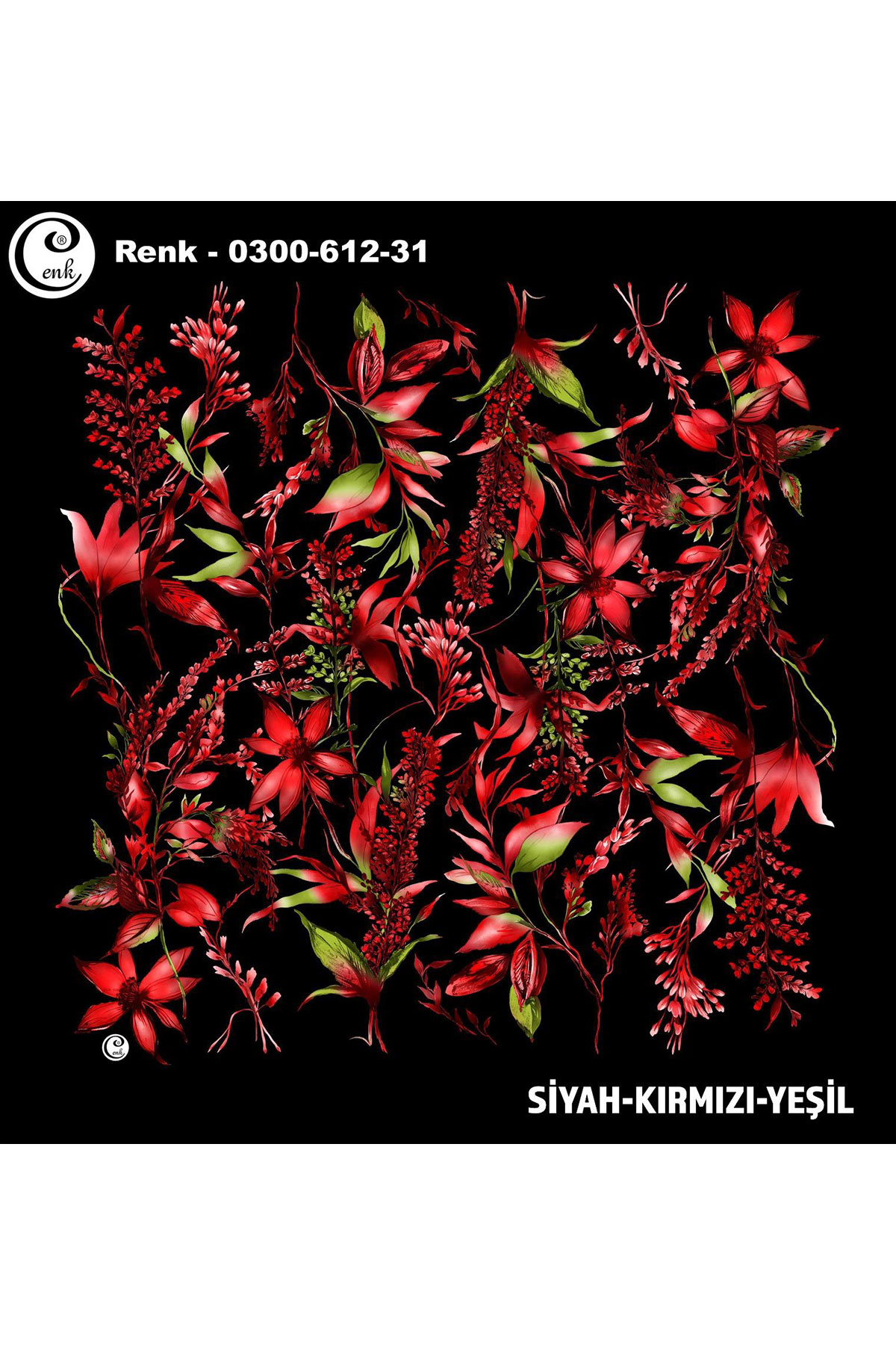 Cenk Kadın Yazma Baskılı İthal Desen 612 100x100cm - Thumbnail