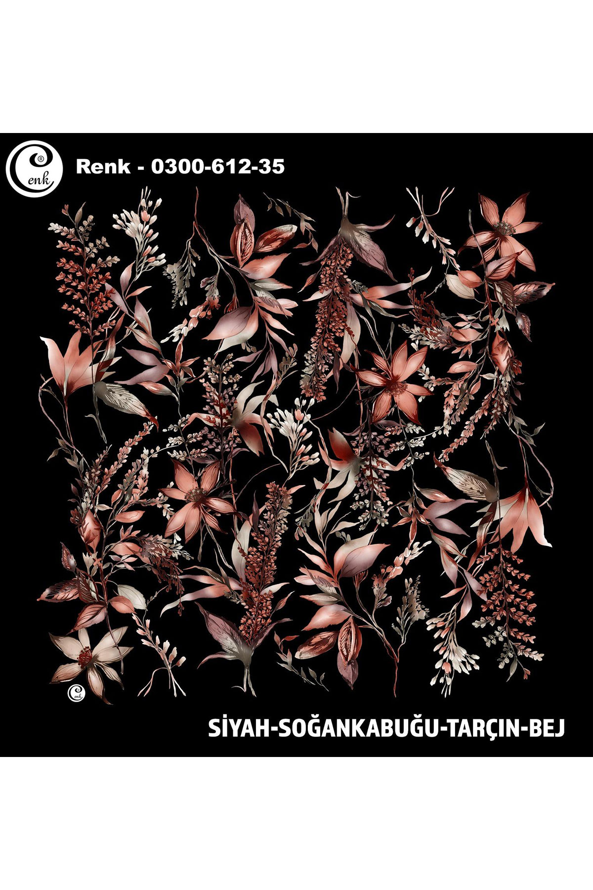 Cenk Kadın Yazma Baskılı İthal Desen 612 100x100cm - Thumbnail