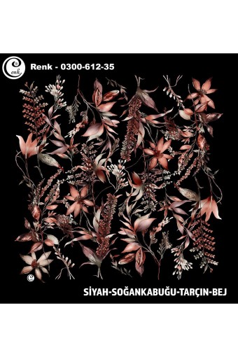 CENK YAZMA - Cenk Kadın Yazma Baskılı İthal Desen 612 100x100cm (1)