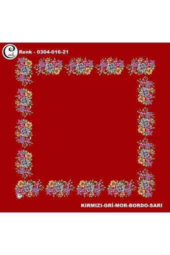 CENK YAZMA - Cenk Kadın Yazma Desen 016 Baskılı İthal 90x90 (1)