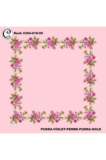 CENK YAZMA - Cenk Kadın Yazma Desen 018 Baskılı İthal 90x90