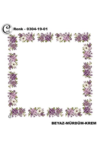 CENK YAZMA - Cenk Kadın Yazma Desen 019 Baskılı İthal 90x90