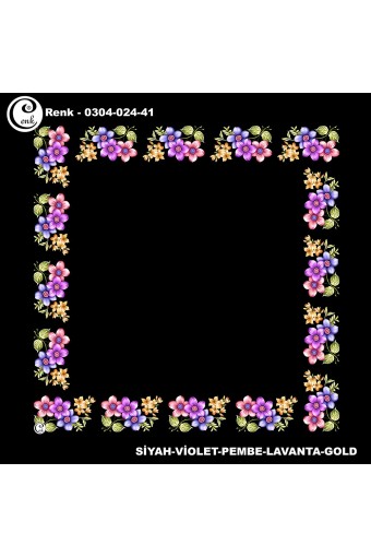 CENK YAZMA - Cenk Kadın Yazma Desen 024 Baskılı İthal 90x90 (1)