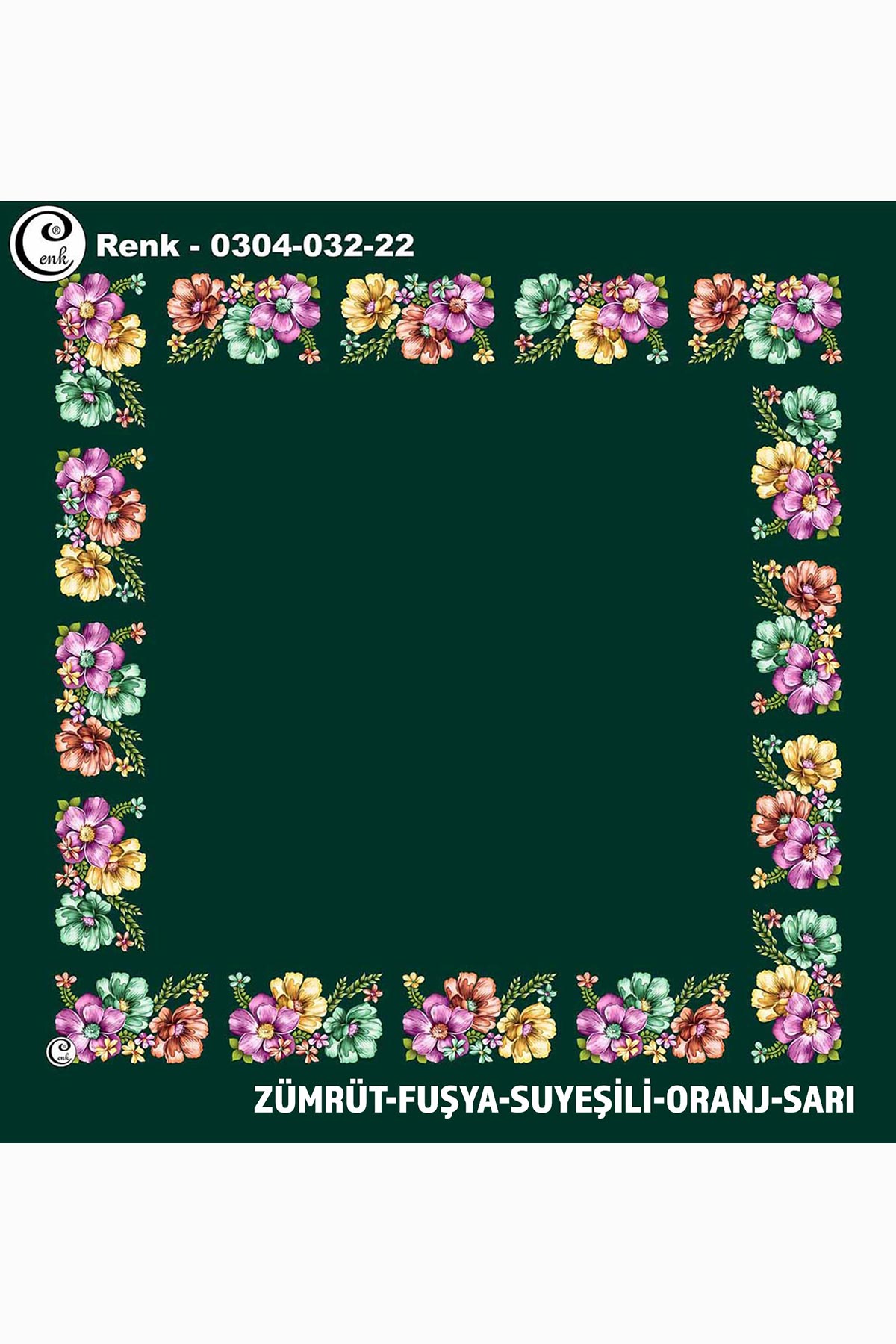 Cenk Kadın Yazma Desen 032 Baskılı İthal 90x90 - Thumbnail