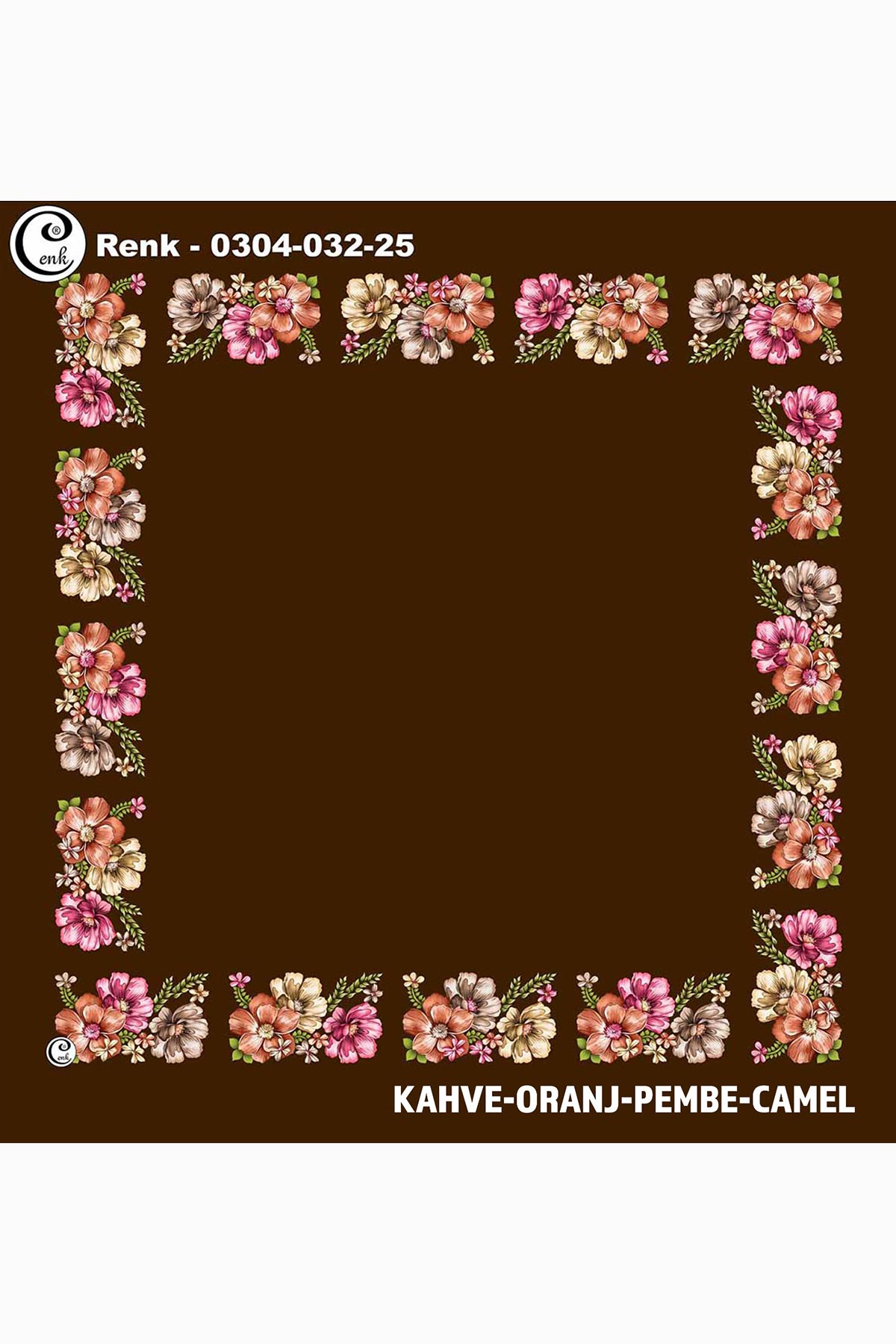 Cenk Kadın Yazma Desen 032 Baskılı İthal 90x90 - Thumbnail