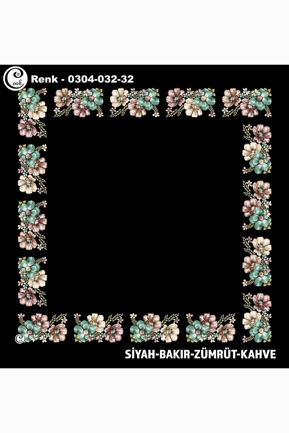 Cenk Kadın Yazma Desen 032 Baskılı İthal 90x90 - Thumbnail