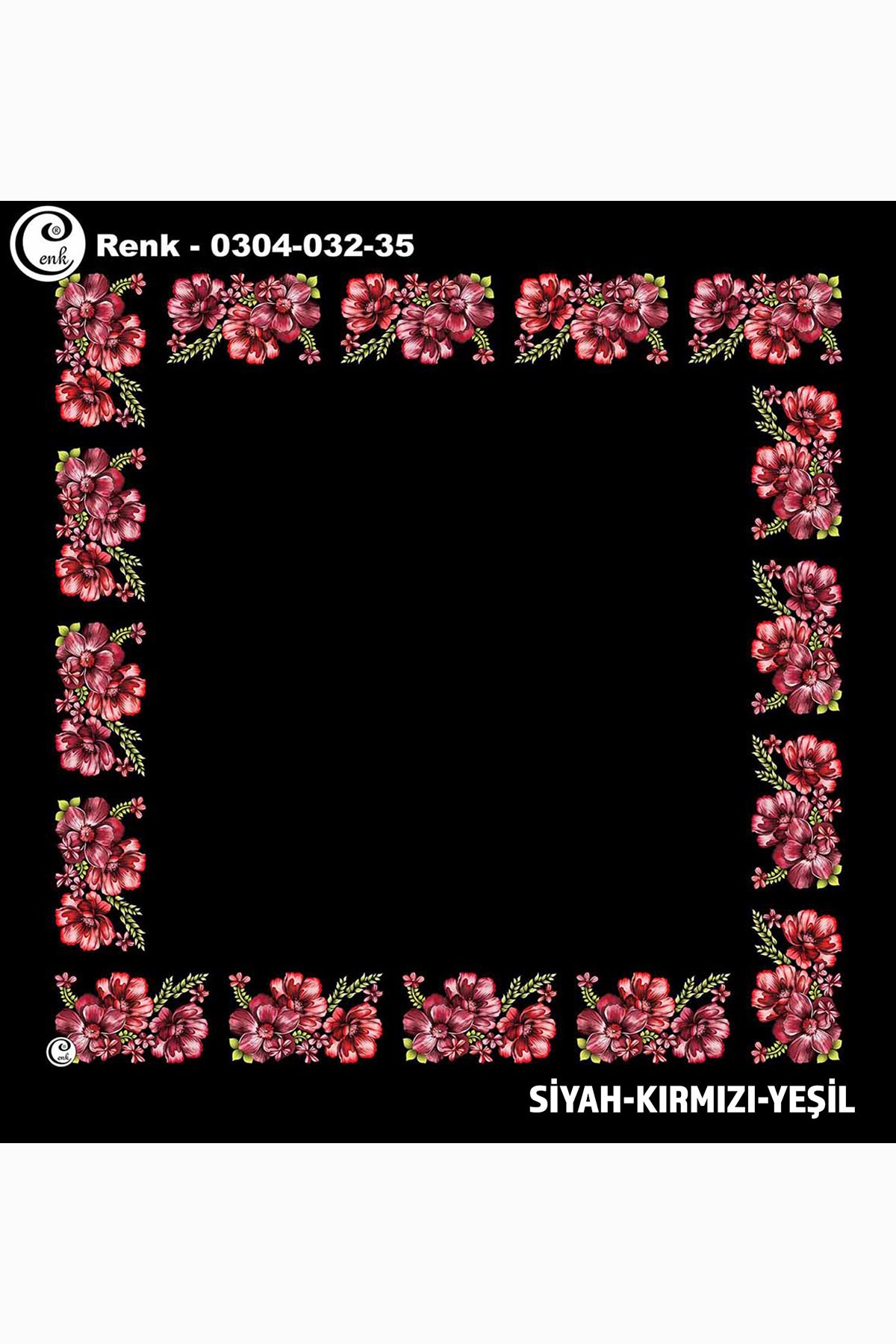 Cenk Kadın Yazma Desen 032 Baskılı İthal 90x90 - Thumbnail