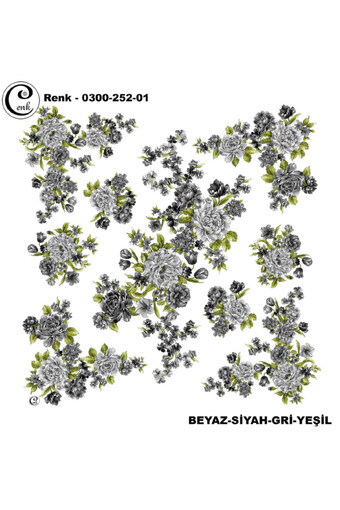 CENK YAZMA - Cenk Kadın Yazma Desen 252 Baskılı İthal 100x100