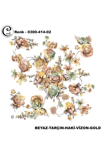 CENK YAZMA - Cenk Kadın Yazma Desen 414 Baskılı İthal 100x100 (1)
