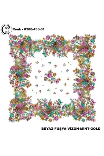 CENK YAZMA - Cenk Kadın Yazma Desen 433 Baskılı İthal 100x100