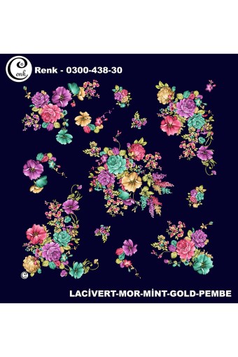 CENK YAZMA - Cenk Kadın Yazma Desen 438 Baskılı İthal 100x100 (1)