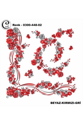 CENK YAZMA - Cenk Kadın Yazma Desen 448 Baskılı İthal 100X100 (1)