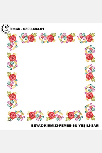 CENK YAZMA - Cenk Kadın Yazma Desen: 483 Baskılı İthal 100x100