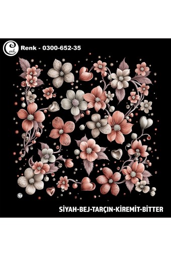 CENK YAZMA - Cenk Kadın Yazma Desen 652 Baskılı İthal 100x100