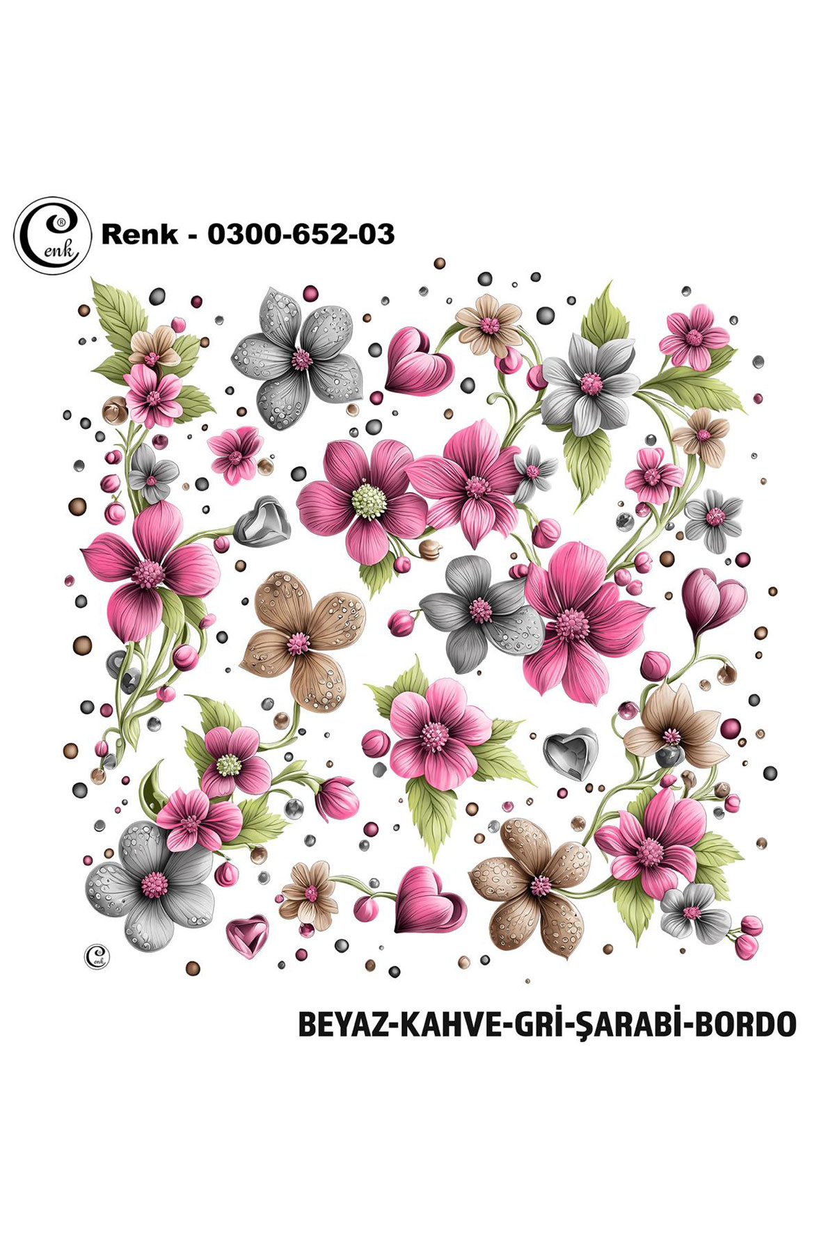 Cenk Kadın Yazma Desen 652 Baskılı İthal 100x100 - Thumbnail