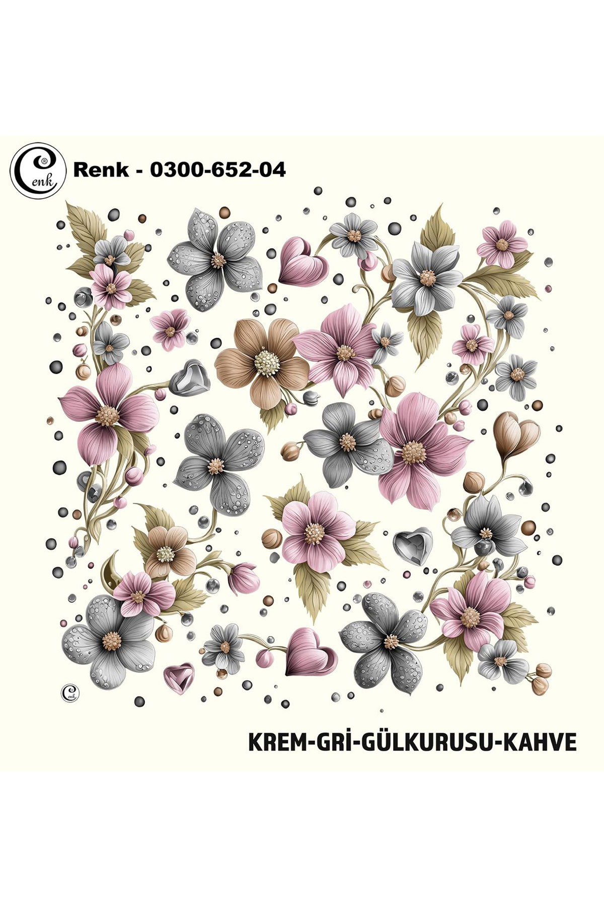 Cenk Kadın Yazma Desen 652 Baskılı İthal 100x100 - Thumbnail