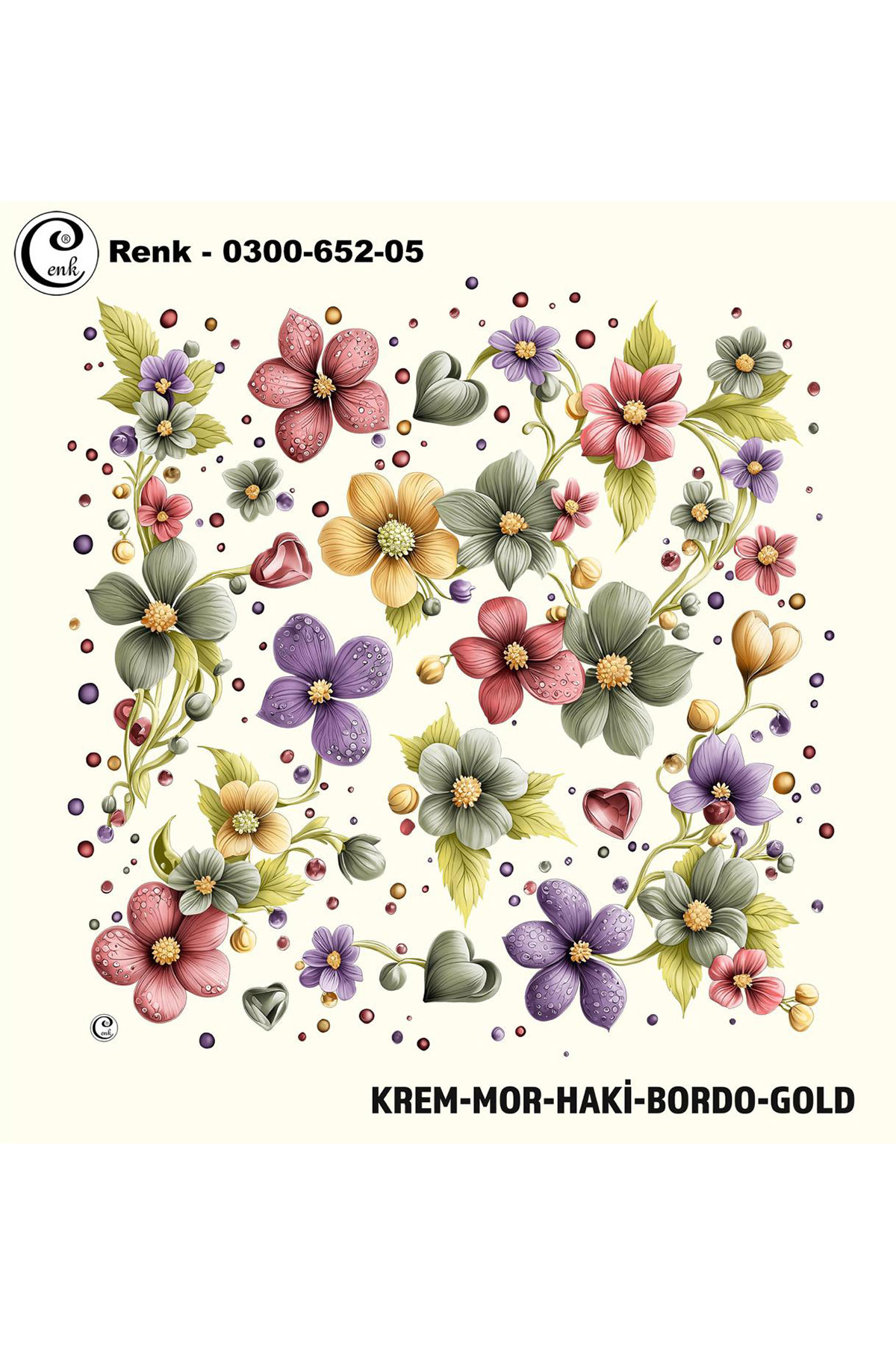 Cenk Kadın Yazma Desen 652 Baskılı İthal 100x100 - Thumbnail