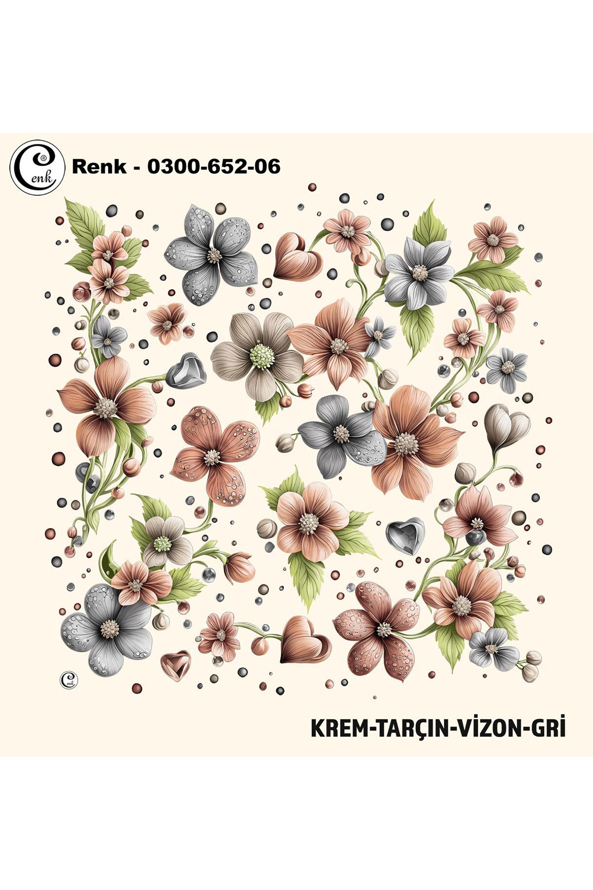 Cenk Kadın Yazma Desen 652 Baskılı İthal 100x100 - Thumbnail