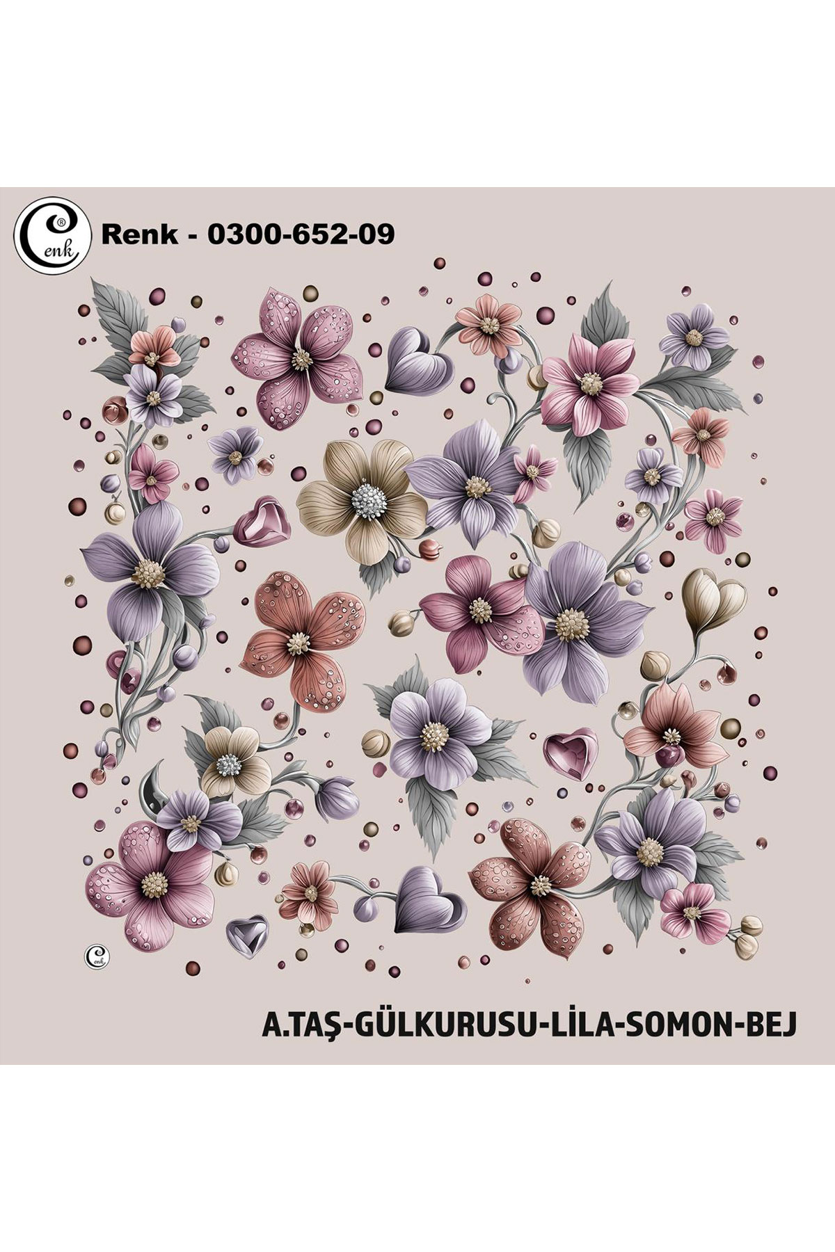 Cenk Kadın Yazma Desen 652 Baskılı İthal 100x100 - Thumbnail