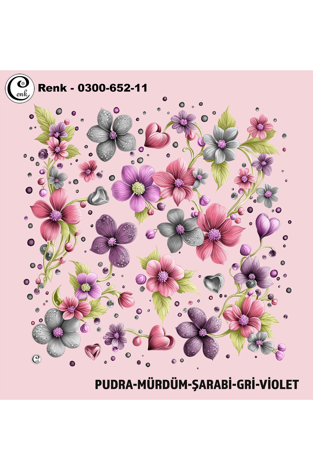 Cenk Kadın Yazma Desen 652 Baskılı İthal 100x100 - Thumbnail