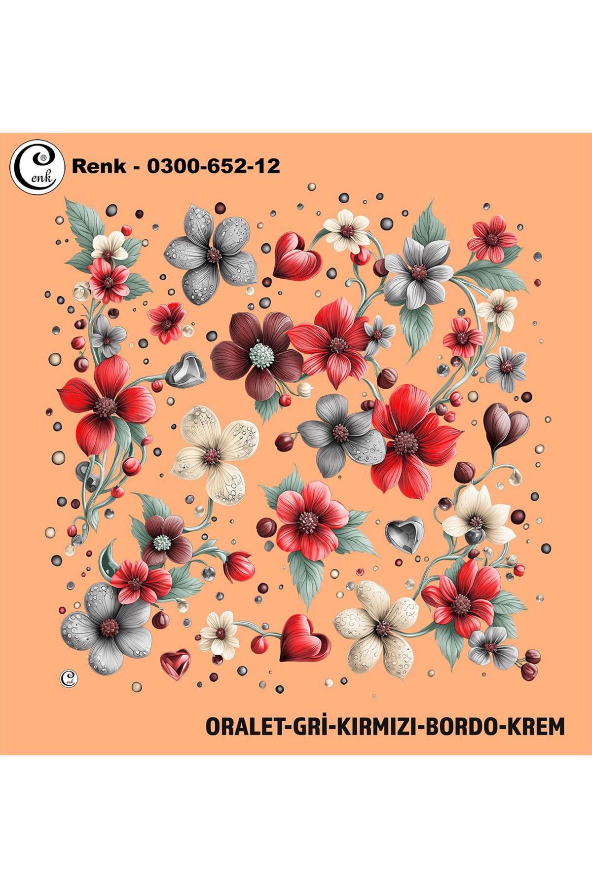 Cenk Kadın Yazma Desen 652 Baskılı İthal 100x100 - Thumbnail