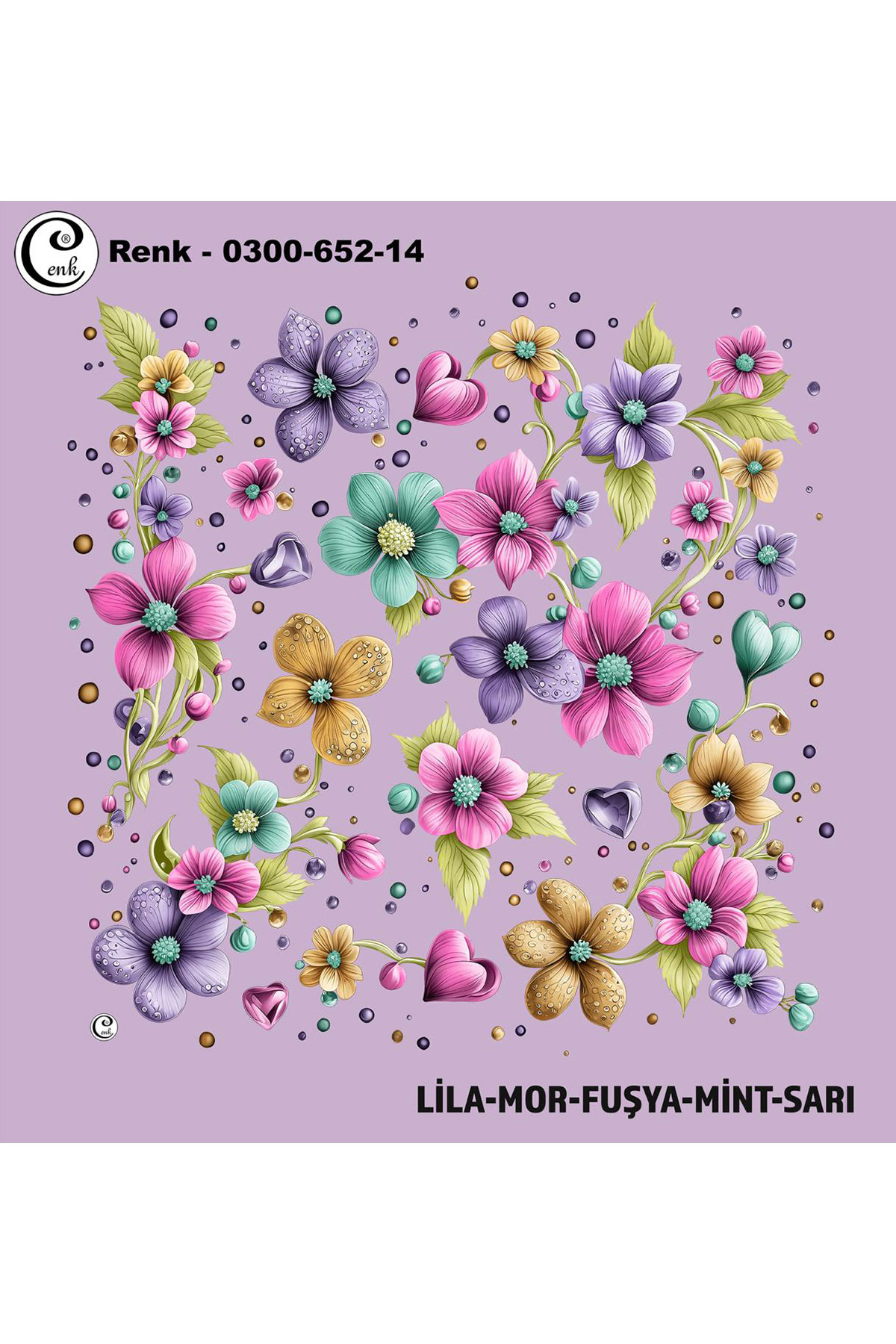 Cenk Kadın Yazma Desen 652 Baskılı İthal 100x100 - Thumbnail