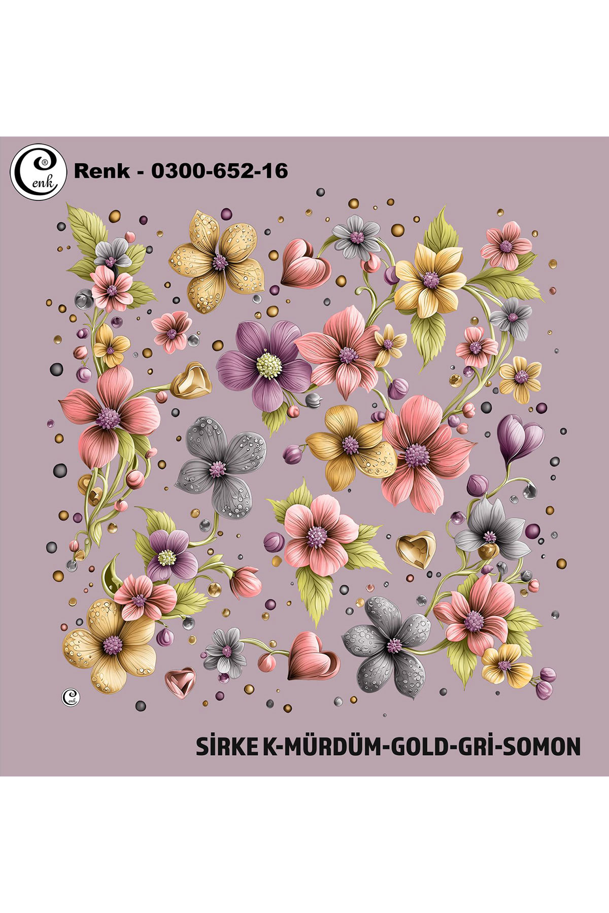 Cenk Kadın Yazma Desen 652 Baskılı İthal 100x100 - Thumbnail